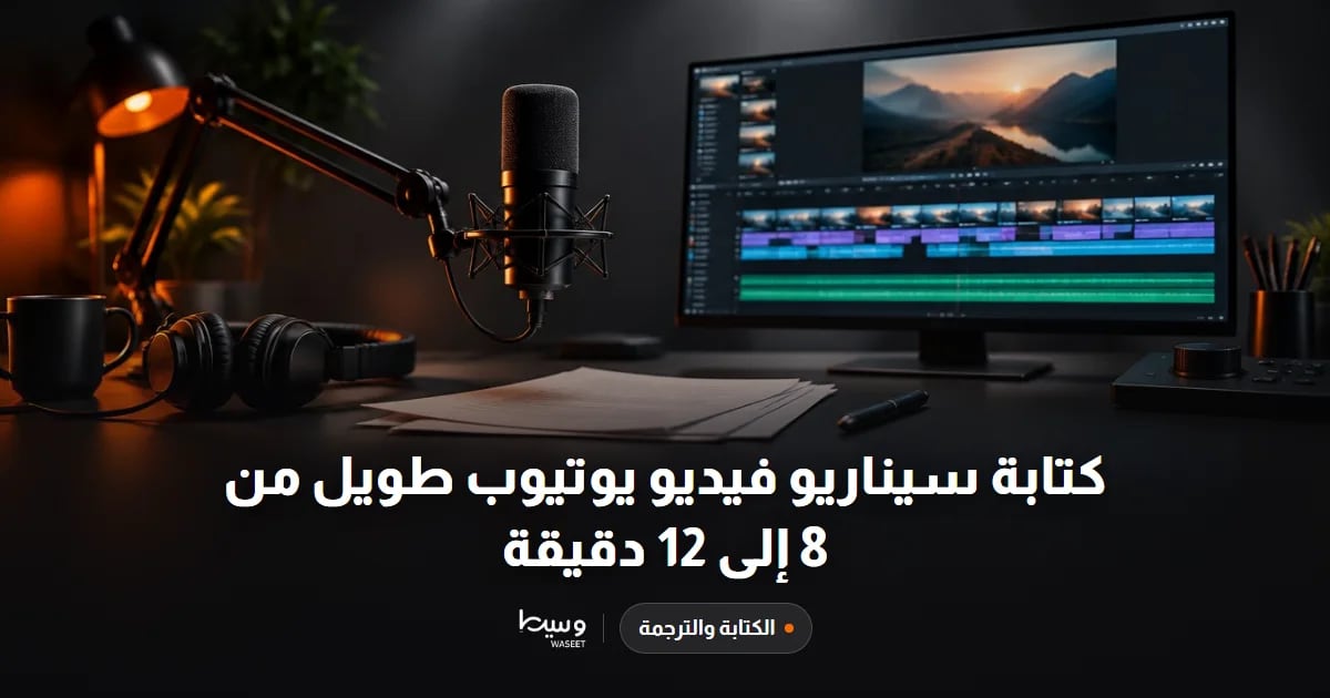 كتابة سيناريو فيديو يوتيوب طويل من 8 إلى 12 دقيقة