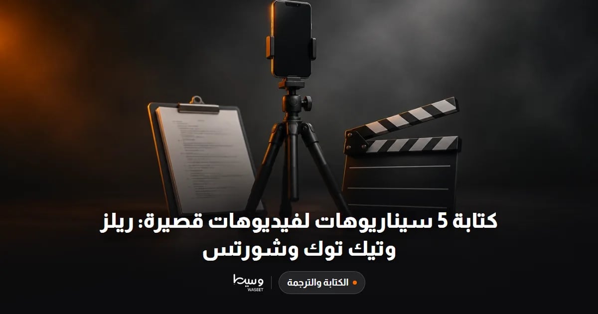 كتابة 5 سيناريوهات لفيديوهات قصيرة: ريلز وتيك توك وشورتس